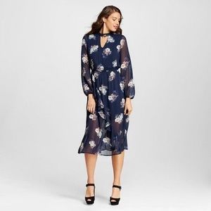 NWOT Floral Dress Navy  M